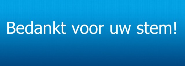 Bedankt voor uw stem!